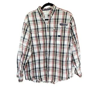 Columbia PFG super bonehead size small back vented long sleeve plaid